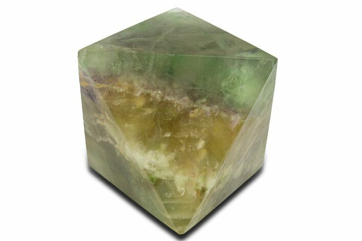 Polished Colorful Fluorite Octahedron - China #322945